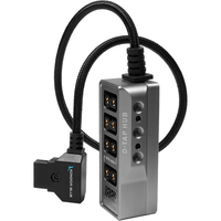Kondor Blue 12V Metal D-Tap Hub 4 Way Port Power Tap Spliltter - 20 Thread