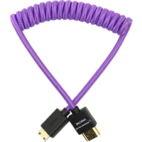 Kondor Blue Gerald Undone MK2 Coiled Mini HDMI to Full HDMI - 30-60cm - Purple