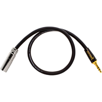 Kondor Blue Mini XLR to 3.5mm Gold Stereo Mini Plug for Lavalier Mics and BMPCC 4K/6K - Black