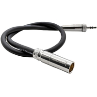 Kondor Blue Mini XLR to 3.5mm Locking Screw Mini Plug for Lavalier Mics and BMPCC 4K/6K - Black