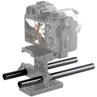 SmallRig 15mm Black Aluminium Alloy Rod (M12-200mm / 8in) (2pcs) 1051