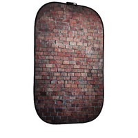 Manfrotto LL LB5706 Collapsible Background - Red Brick/Distressed White Brick, 5 x 7'