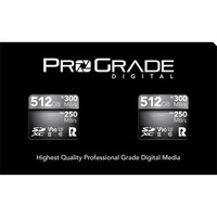 ProGrade Digital 512GB SDXC UHS-II 300MB/s Cobalt Memory Card (2 Pack) - V90