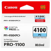 Canon PFI-4100 Photo Cyan Pigment Ink Tank - 80mL