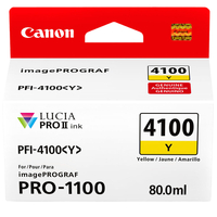 Canon PFI-4100 Yellow Pigment Ink Tank - 80mL