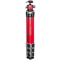 Leofoto LA-324C Athena Series 4 Section Water Resistant Carbon Fibre Tripod with Red LH-40LR Ball Head