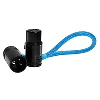 Kondor Blue 8inch Straight Low Profile Right Angle XLR Cable - Kondor Blue