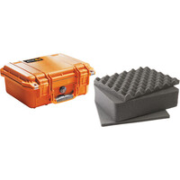 Pelican 1400 Camera Case with Foam - Orange