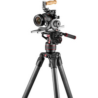 Manfrotto 608 Nitrotech Fluid Head with 645 Fast Twin Carbon Fiber Tripod System and Bag