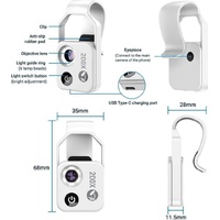Apexel 200X Clip on Macro Lens - Close Up Lens with LED
