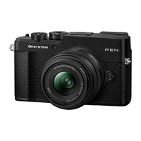 OM SYSTEM PEN Mirrorless Camera with M.Zuiko Digital 14-42mm F3.5-5.6 III Lens Kit - Black