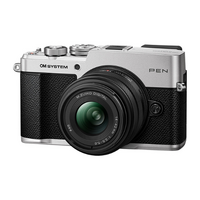 OM SYSTEM PEN Mirrorless Camera with M.Zuiko Digital 14-42mm F3.5-5.6 III Lens Kit - Silver