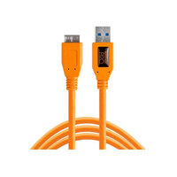 Tether Tools TetherPro USB 3.0 SuperSpeed Micro-B Cable 4.6m - Hi-Vis Orange