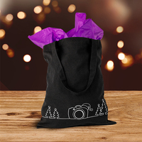Black Christmas Tote & Gift Bag