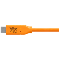 Tetherpro 90cm USB-C to USB-C Hi-Vis Orange Cable
