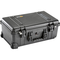 Pelican 1510SC Studio Case with Lid Organizer and Yellow Divider Set - Black
