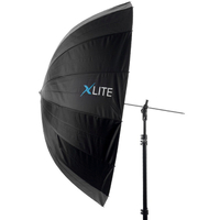 Xlite 105cm Deep Parabolic Black/Silver Umbrella