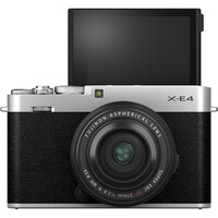 Fujifilm X-E4 Camera + XF 27mm f/2.8 R WR Lens - Silver