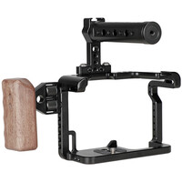 CAMVATE Full Cage Rig Kit with Wooden Left-Side Handgrip for Panasonic GH5 Camera