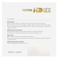 Hoya 82mm HD Nano II Circular Polariser Filter