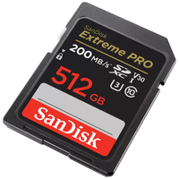 SanDisk Extreme Pro 512GB SDXC UHS-I 200MB/s Memory Card - V30