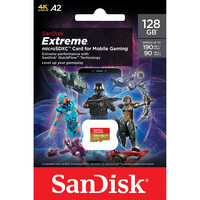 SanDisk Extreme 128GB microSDXC UHS-I 190MB/s Memory Card - V30