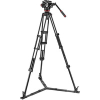 Manfrotto 504X Fluid Video Head with MVTTWINGA Aluminum Tripod with Ground Spreader