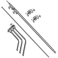 Xlite Turtle Base C Stand Silver with Arm & 2 Grip Heads