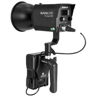 Nanlite BT-BG-XLR4 V-Mount Battery Handle Grip for Forza 150 150B with 4 in XLR