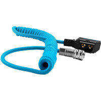 Kondor Blue Coiled D-Tap to BMPCC 6K/4K Power Cable for Blackmagic - Blue