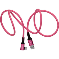 Kondor Blue iJustine USB-A 3.2 Gen 1 Male to USB-C Male Right-Angle Cable - Pink