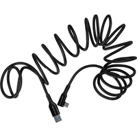 Kondor Blue USB A to USB C Right Angle Cable - 3m - Raven Black