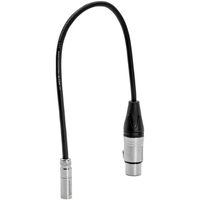 Kondor Blue TA4M Mini XLR 4 Pin Male to Female XLR Braided Audio Cable - 40.6cm - Black