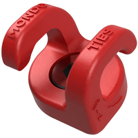 Kondor Blue Mondo Ties Cable Management Clips for Cameras 1/4"-20 - 10 Pack Red