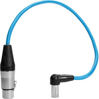 Kondor Blue Right Angle Mini XLR to XLR for BMPCC 6K Pro/ Canon C70 - 43cm - Blue