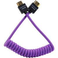 Kondor Blue Gerald Undone MK2 Coiled Full HDMI Cable - 30-60cm - Purple