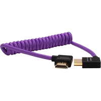 Kondor Blue Gerald Undone Right Angle Full HDMI Cable - 30-60cm - Coiled Purple