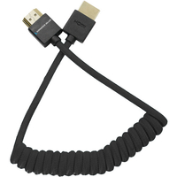 Kondor Blue Coiled Full HDMI Cable - 30-60cm - Black