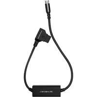 Kondor Blue 40cm D-Tap to USB C Power Delivery Cable for Mirrorless Cameras & Laptops - Raven Black