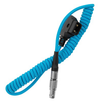 Kondor Blue D-TAP to LEMO 2 Pin 0B Male Power Cable - Straight (Blue)