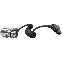 Kondor Blue D-Tap to 4 Pin XLR Female Right Angle Adapter Power Coiled Cable for Blackmagic URSA Mini Pro