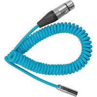 Kondor Blue Coiled Mini XLR to XLR for C70 & BMPCC4K/6K, 50.8 - 101.6cm - Blue