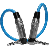 Kondor Blue 25cm 3.5mm to 3.5mm Right Angle Time Code Audio Cable