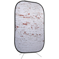 Manfrotto LL LB5706 Collapsible Background - Red Brick/Distressed White Brick, 5 x 7'