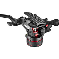Manfrotto MVK608TWINMC 608 Nitrotech Fluid Video Head and Carbon Fiber Twin Leg Tripod with Middle Spreader