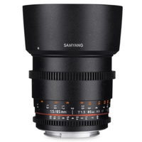 Samyang 85mm T1.5 VDSLR UMC II Cinema Lens for Canon EF