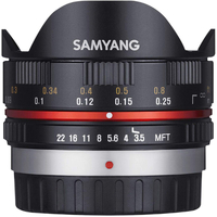 Samyang 7.5mm f/3.5 Fisheye UMC II Lens for MFT - Black