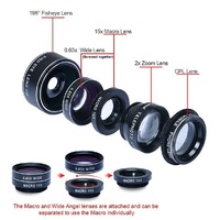 Apexel 5 in 1 Clip on Lens Kit