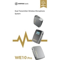Mirfak WE10 Pro Dual Transmitter Wireless Microphone System (2.4 GHz)
