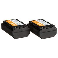 Jupio Pair of NP-FZ100 V3 Batteries and USB Dual Charger Value Pack (2040mAh)